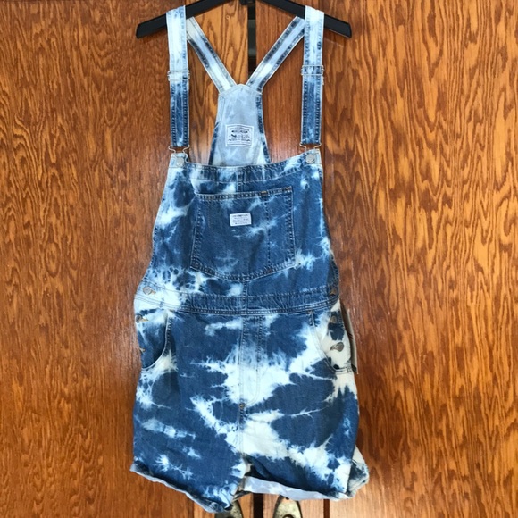 Levi’s Denim Shortalls Indigo Earthy Overdye Size XL - Picture 4 of 12